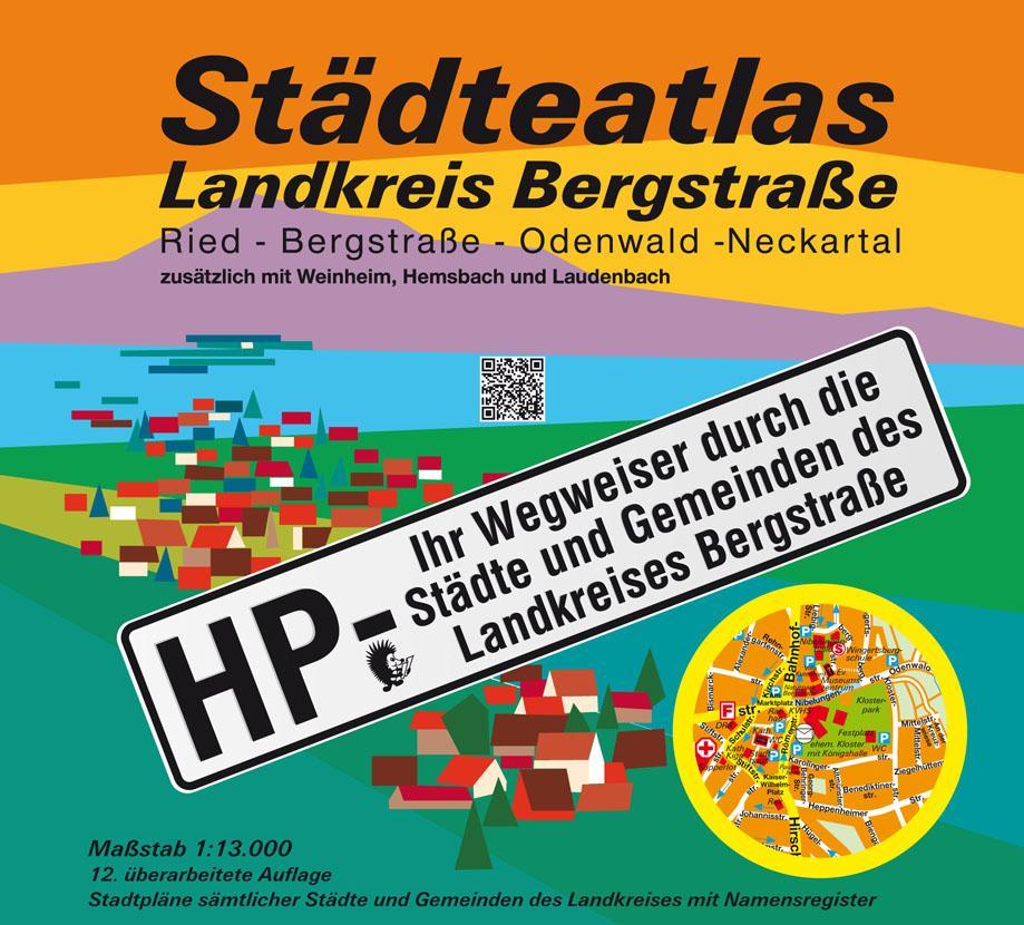 Städteatlas Landkreis Bergstraße 1:13.000