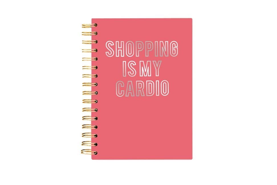 Hard Bound Journal: Shopping is my Cardio - Hardcover-Notizbuch mit stabiler Ringbindung: Shoppen is