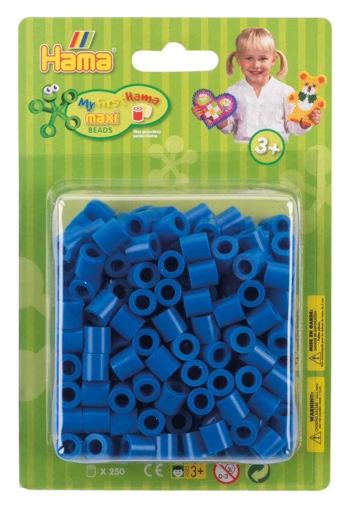 Hama 8509 - Perlen, Bügelperlen Maxi, 250 Stück, blau