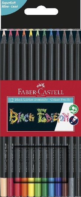 Faber-Castell Buntstifte Black Edition 12er Kartonetui