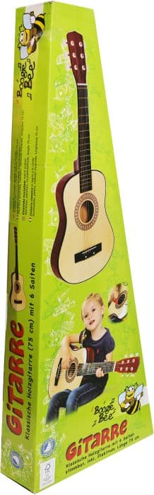 Boogie Bee Holzgitarre mit 6 Saiten, 75 cm