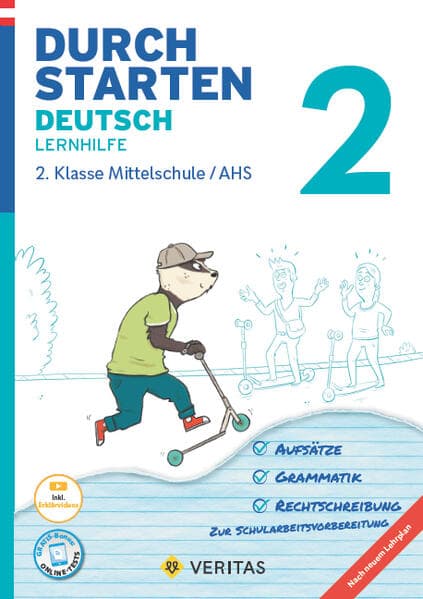 Durchstarten 2. Klasse - Deutsch Mittelschule/AHS - Lernhilfe