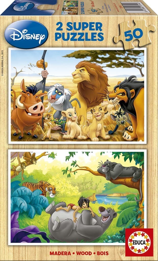 Educa - Disney - Tierfreunde - Puzzle 2x50 Teile