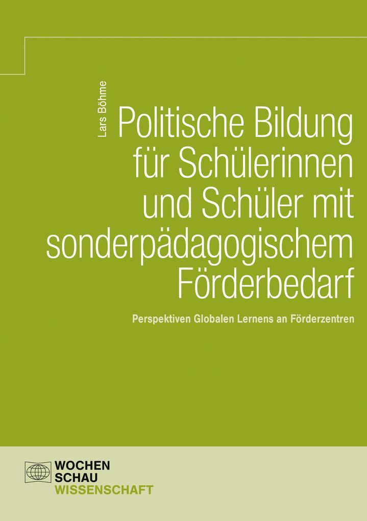 Politische Bildung für Schülerinnen und Schüler mit sonderpädagogischem Förderbedarf