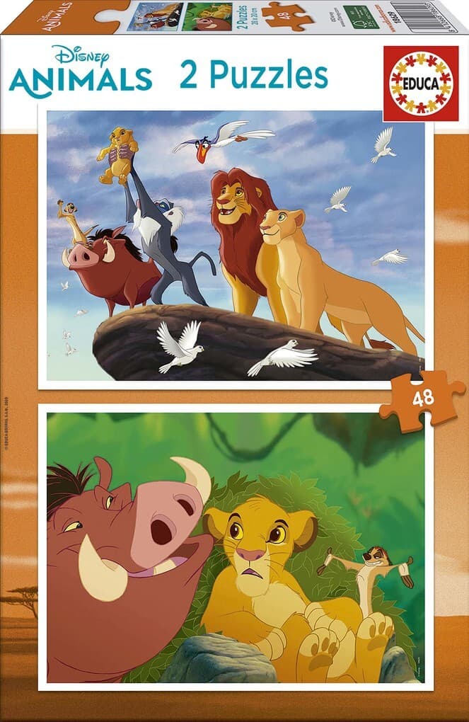 Educa - Disney - Der König der Löwen - Puzzle 2x48 Teile