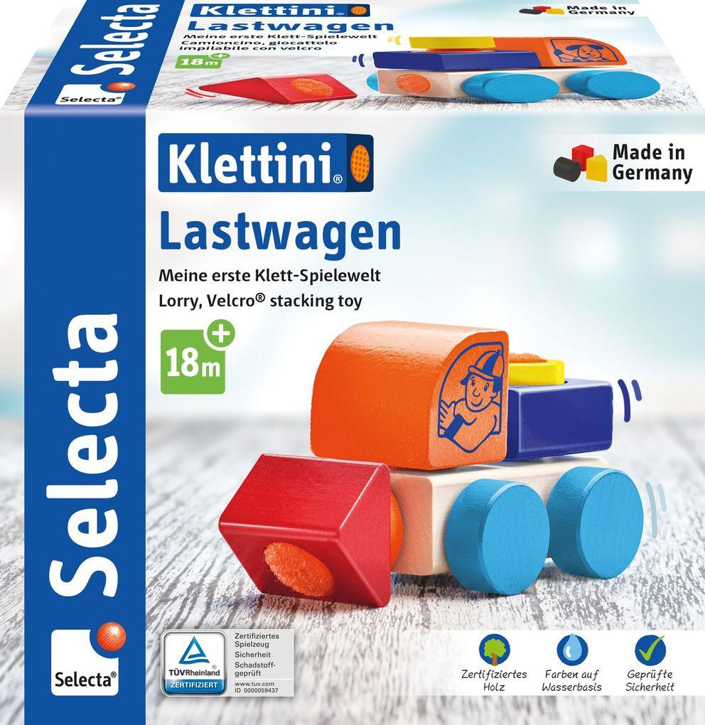 Schmidt Spiele - Selecta - Klettini - Lastwagen, Klett-Stapelspielzeug, 6 Teile