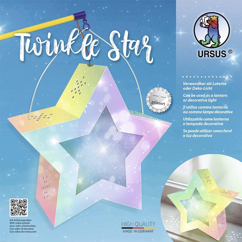 URSUS Laternenzeit / Home Decoration Twinkle Star Feenstaub, Stern Bastel-Set als Laterne oder Deko-Licht