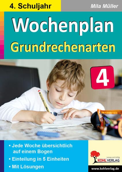 Wochenplan Grundrechenarten / Klasse 4