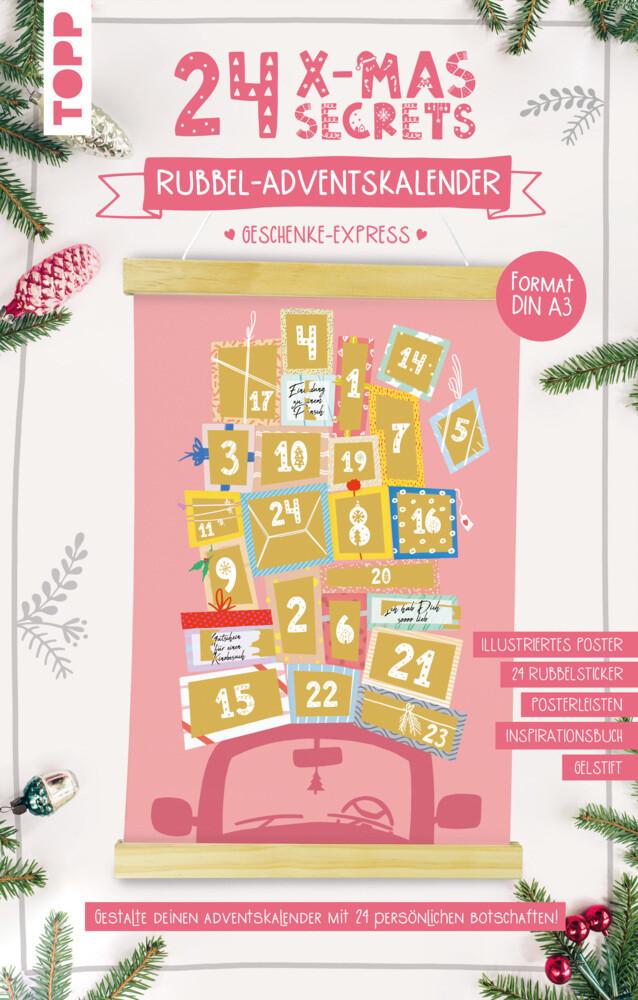 24 X-MAS SECRETS - Rubbel-Adventskalender - Geschenke-Express