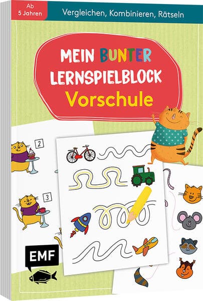 Mein bunter Lernspielblock - Vorschule: Vergleichen, Kombinieren, Rätseln