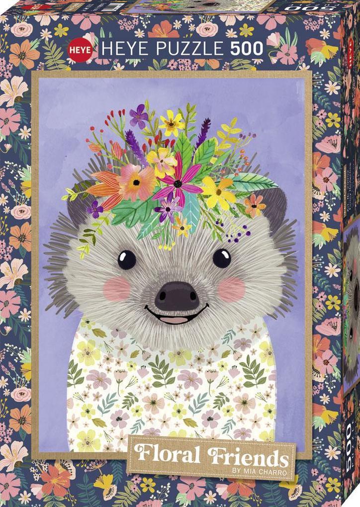 Funny Hedgehog, Floral Friends Puzzle 500 Teile