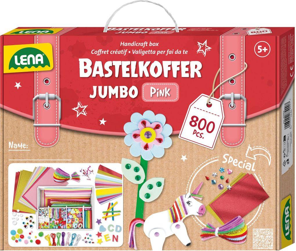 Lena - Bastelkoffer Jumbo pink, Faltschachtel