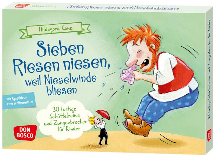 Sieben Riesen niesen, weil Nieselwinde bliesen