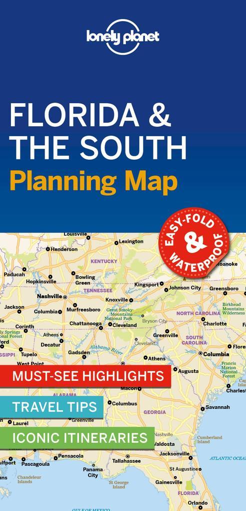 Lonely Planet Florida & the South Planning Map