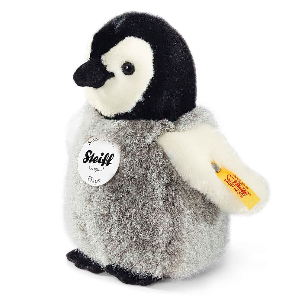 Steiff - Flaps Pinguin, schwarz/weiß/grau, 16cm