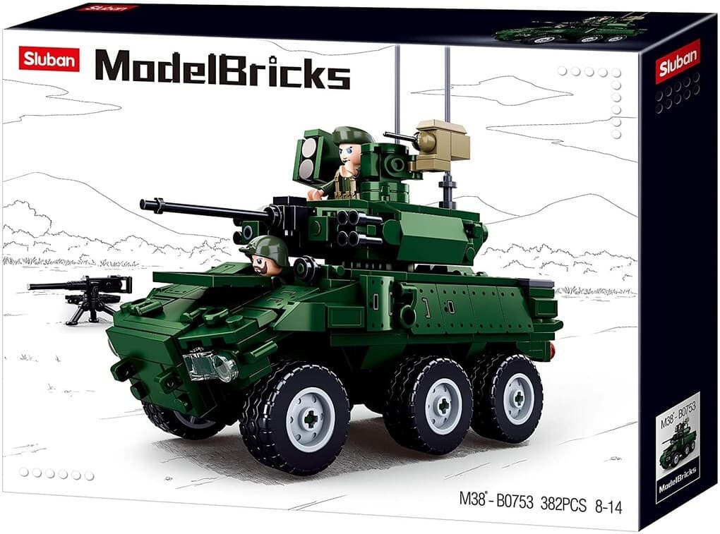 Sluban M38-B0753 - Model Bricks, Army, Spähpanzer III, Panzer, Bausatz, Klemmbausteine