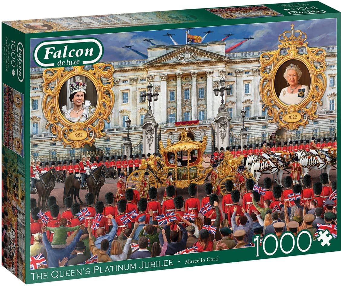 Jumbo 11371 - Falcon, Marcello Corti, The Queen's Platinum Jubilee, Puzzle, 1000 Teile