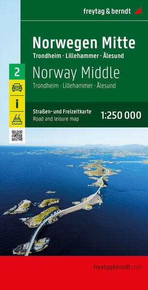 Norwegen Mitte, Straßen- und Freizeitkarte 1:250.000, freytag & berndt