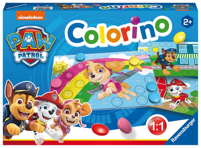 Ravensburger Kinderspiele - 20906 - Paw Patrol Colorino, Kinderspiel zum Farbenlernen, Mosaik Steckspiel, ab 2 Jahre