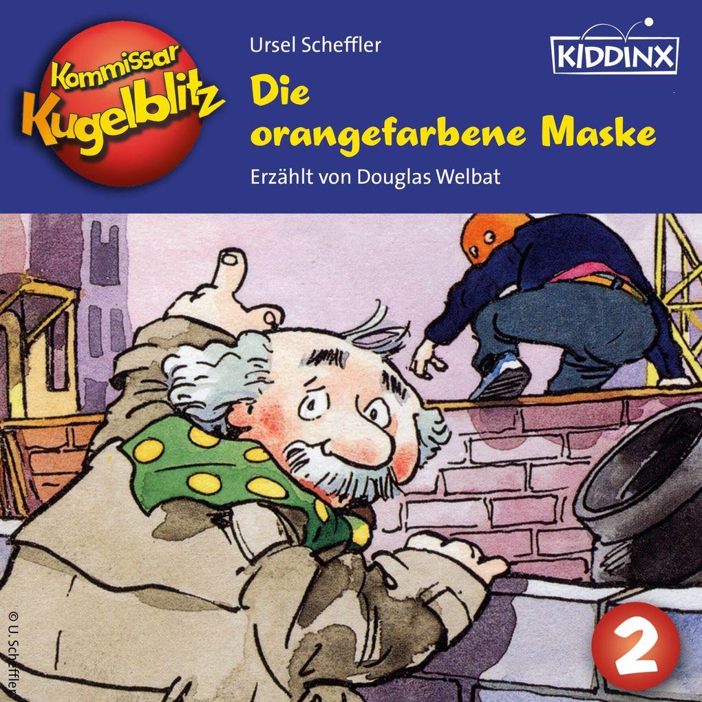 Die orangefarbene Maske