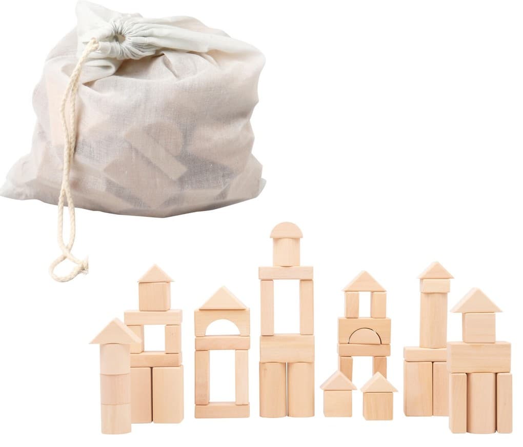 Holzbausteine Natur 50er-Pack im Beutel