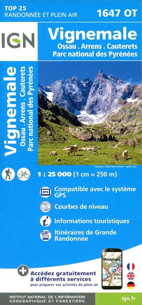 Vignemale Ossau Cautetrets 1:25 000