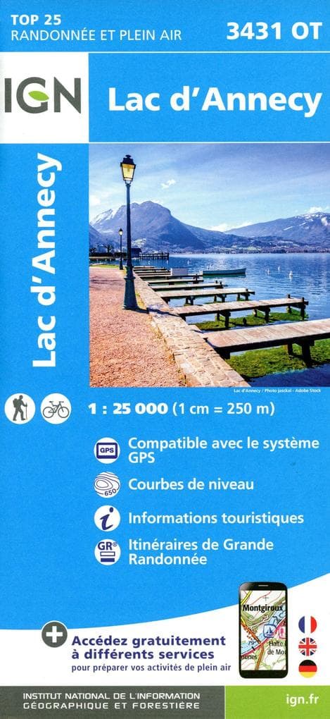 Lac D'Annecy 1:25 000