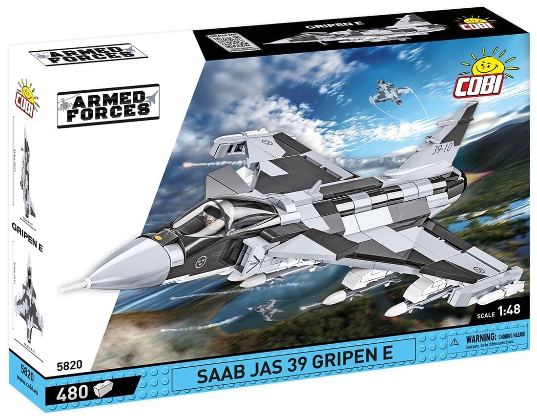 COBI Armed Forces 5820 - Saab JAS 39 Gripen E, 480 Klemmbausteine, 1:48