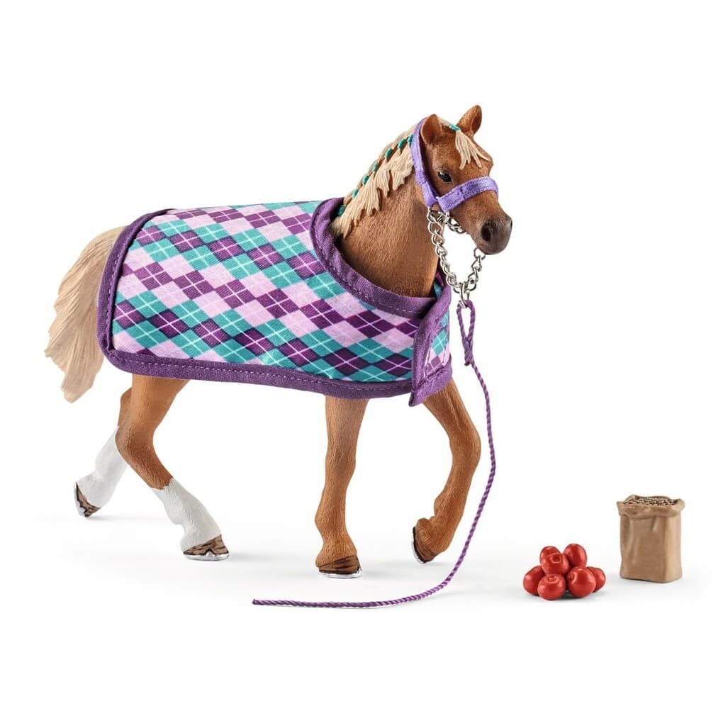 Schleich 42360 - Horse Club, Englisches Vollblut mit Decke, Pferd