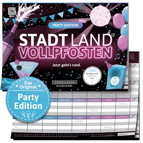 DENKRIESEN - STADT LAND VOLLPFOSTEN® - PARTY EDITION - "Jetzt geht's rund."