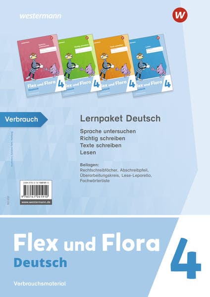 Flex und Flora 4. Lernpaket Deutsch (Druckschrift) Verbrauchsmaterial