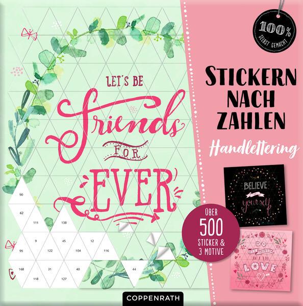 Coppenrath - 100% selbst gemacht - Stickern nach Zahlen - Handlettering-Look