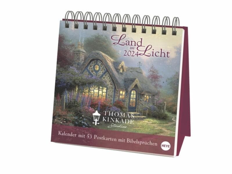 Thomas Kinkade: Premium-Postkartenkalender 2024. Kalender mit Werken des Malers des Lichts als Postk