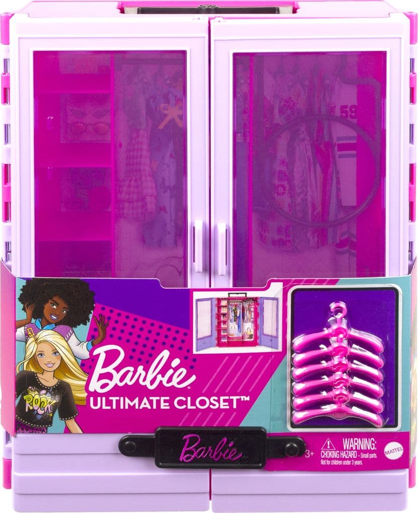 Barbie - Barbie Kleiderschrank mit Tragegriff ausklappbar