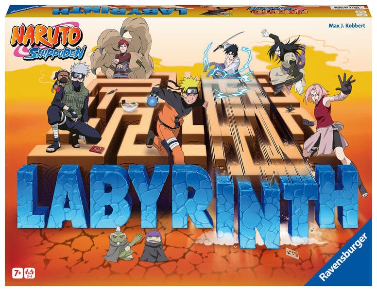 Ravensburger 27557 - Naruto Shippuden Labyrinth - Der Familienspiel-Klassiker für 2-4 Spieler ab 7 Jahren im Look der Animeserie