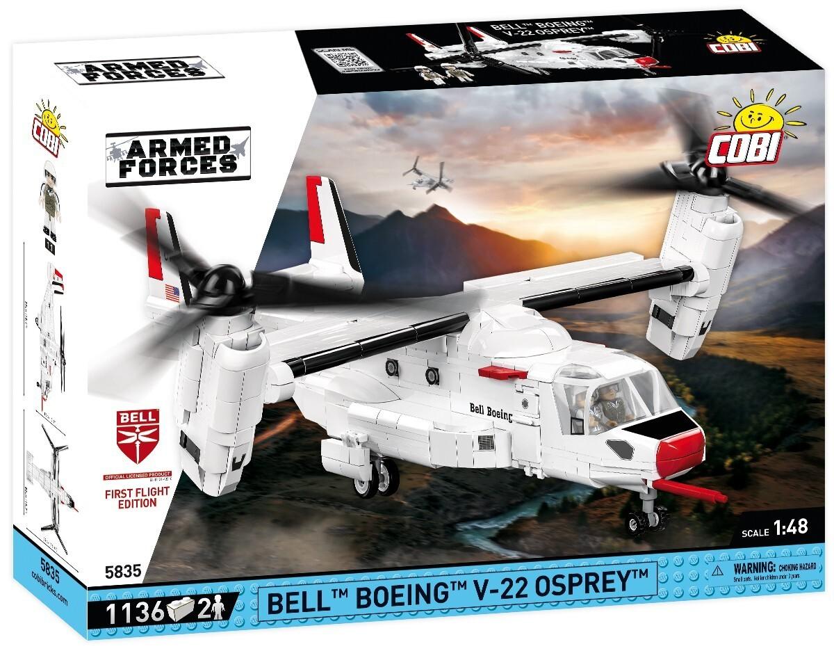 COBI Armed Forces 5835 - Bell Boing V-22 Osprey First Flight Edition , 1136 Klemmbausteine