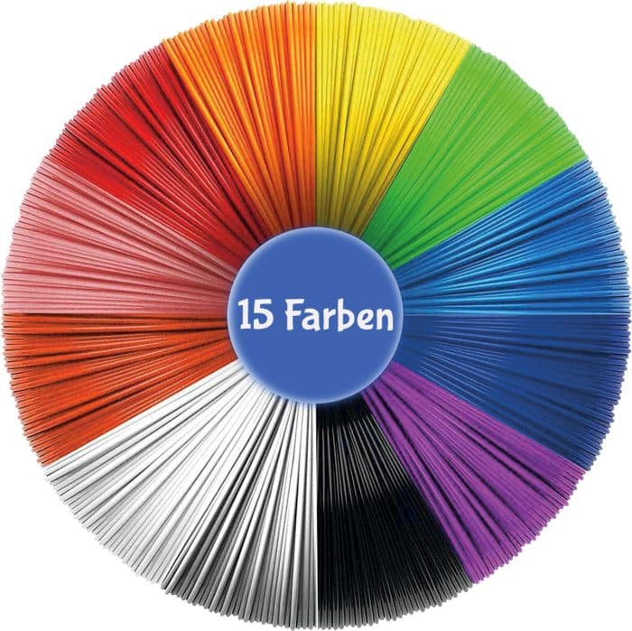 Filapen PCL Filamente 1,75mm - 100 meter Packung, 15 unterschiedliche Farben