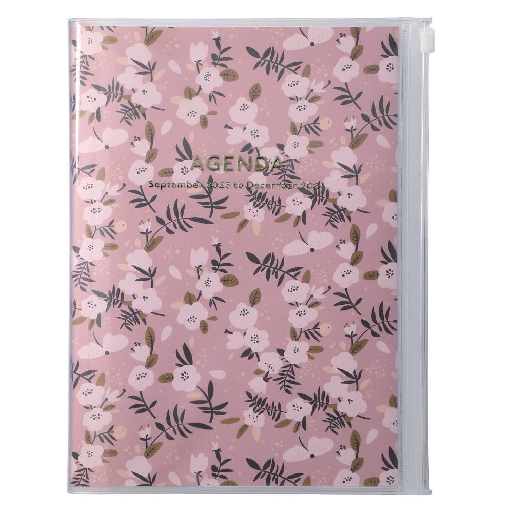 MARK'S 2023/2024 Taschenkalender A5 vertikal, Flower Pattern // Pink