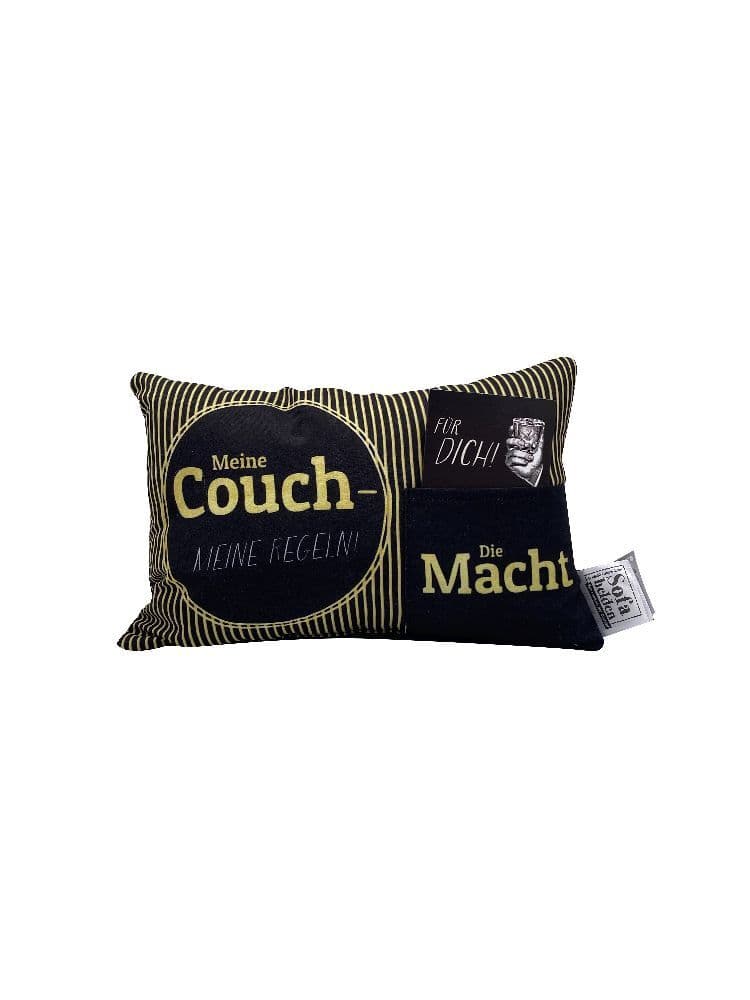 Geschenk-Kissen mit Karte, Meine Couch, meine Regeln