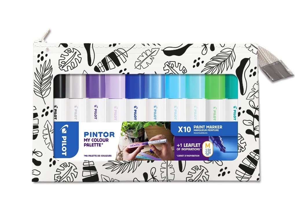 PILOT Kreativmarker PINTOR 4.5 (M) My Color Palette - Cool Colors 10er Set