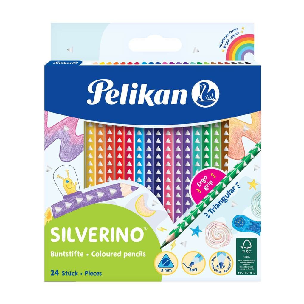 Pelikan Buntstifte SILVERINO dreieckig dünn, 24er Set