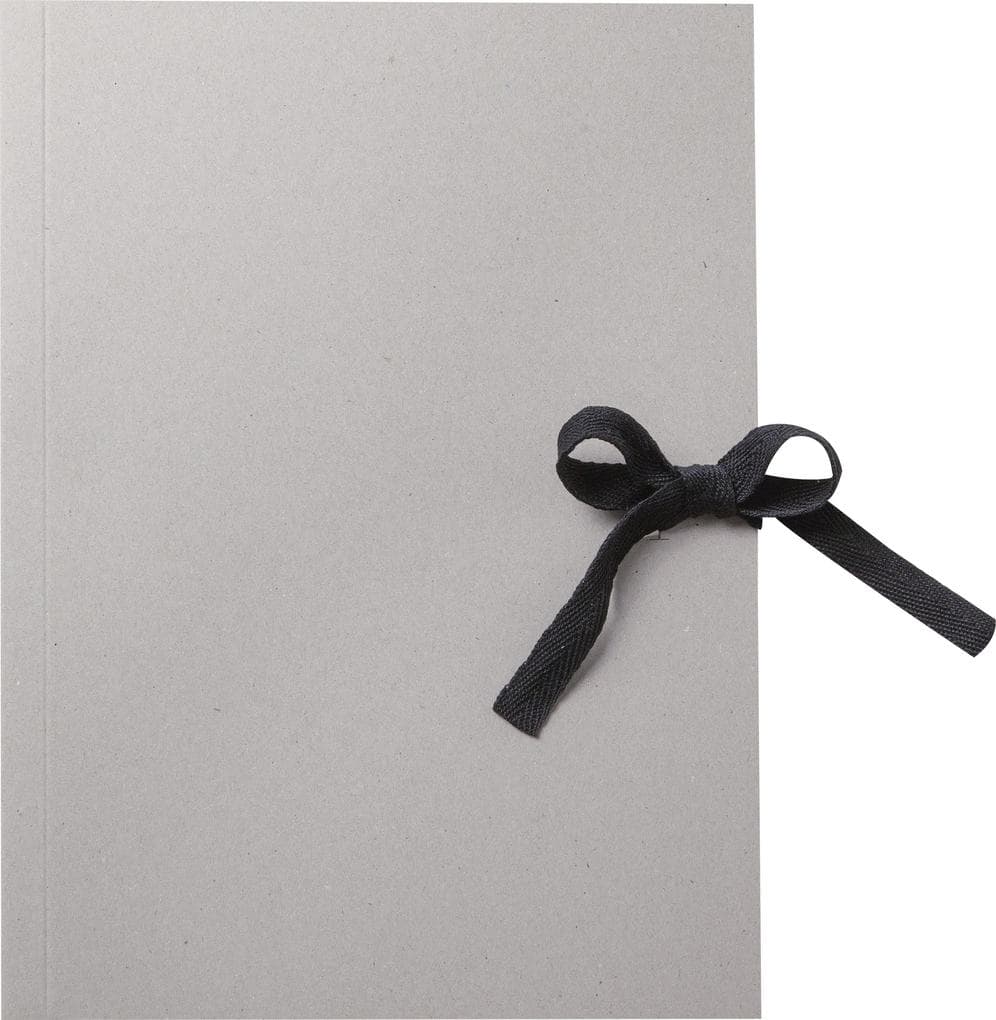 Folia Sammelmappe aus Graupappe mit Band, DIN A4, ohne Druck