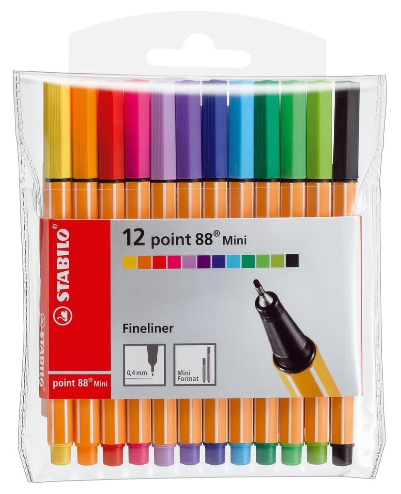 STABILO Fineliner point 88 Mini, 12er Set