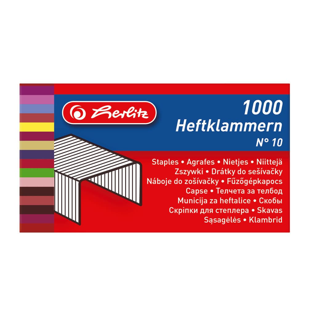 Herlitz Heftklammer No.10 verzinkt 2 x 1000 Stück