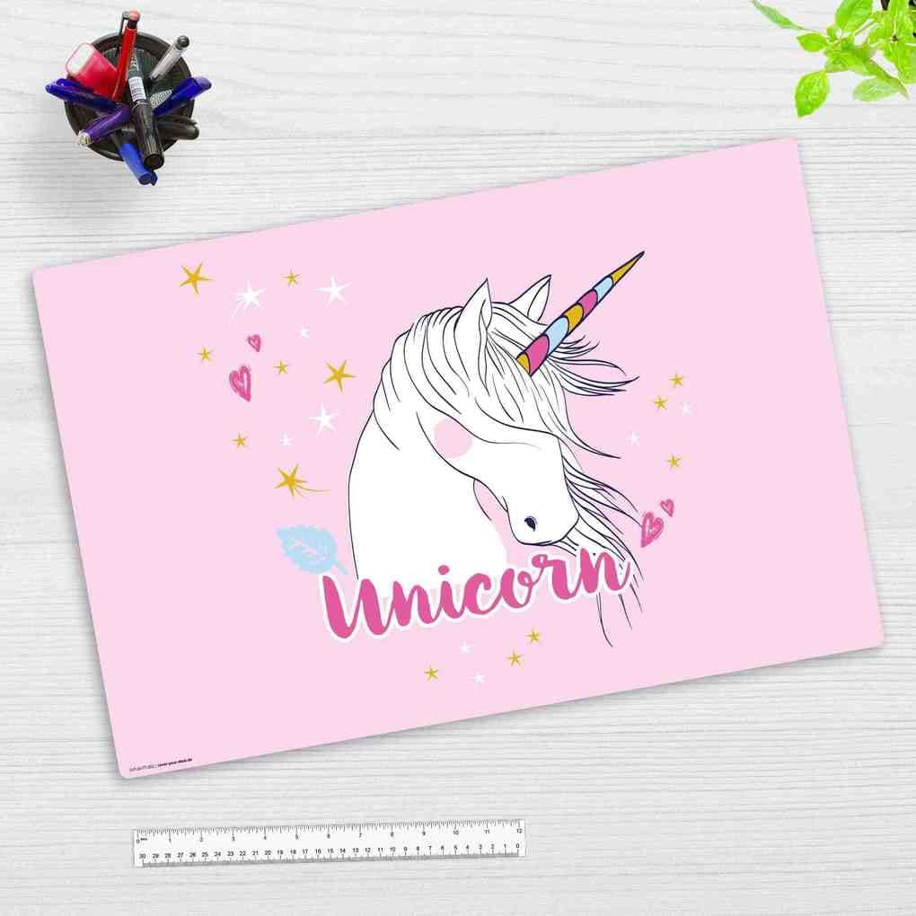 Cover-your-desk Schreibtischunterlage für Kinder Unicorn, aus hochwertigem Vinyl , 60 x 40 cm