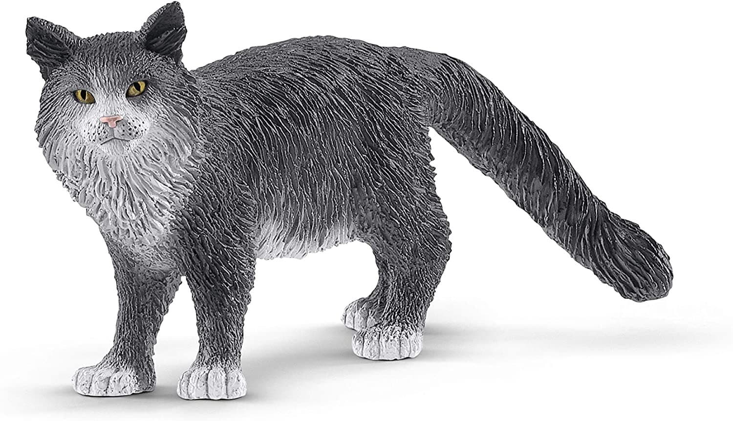 Schleich 13893 - Farm World, Maine-Coon-Katze, Tierfigur, Höhe: 4,1 cm