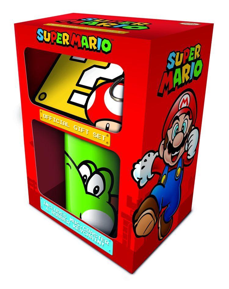 Super Mario (Yoshi) Mug Coaster Keychain Gift Set