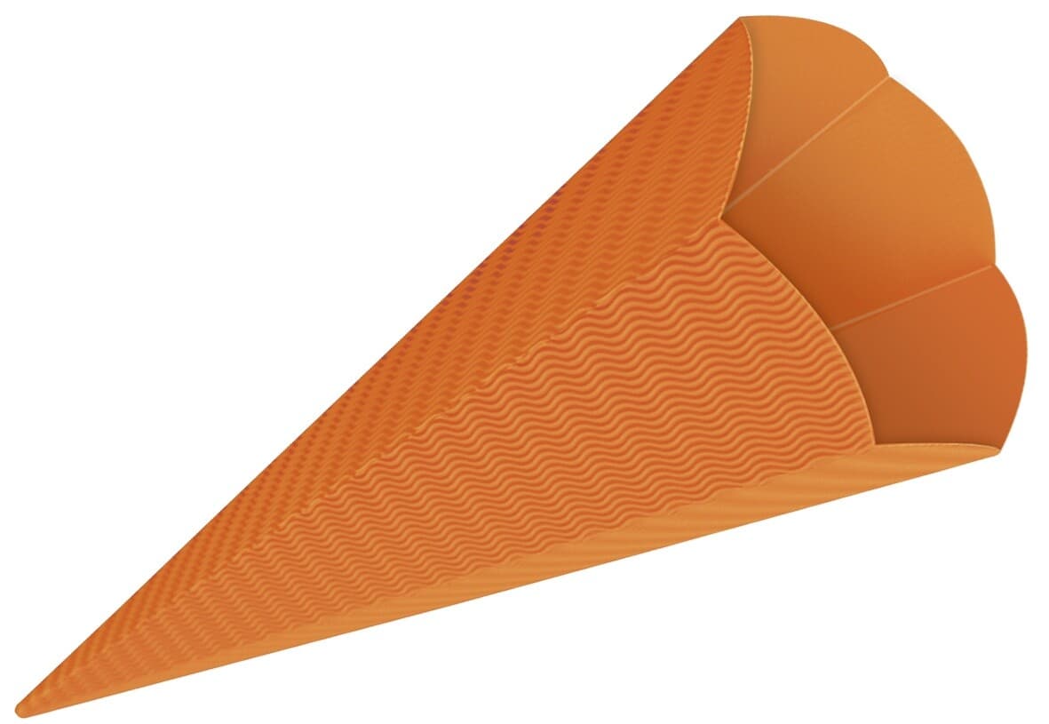 URSUS Schultüten 3D-Schultüten, orange, Höhe: 68 cm, Durchmesser: 20 cm