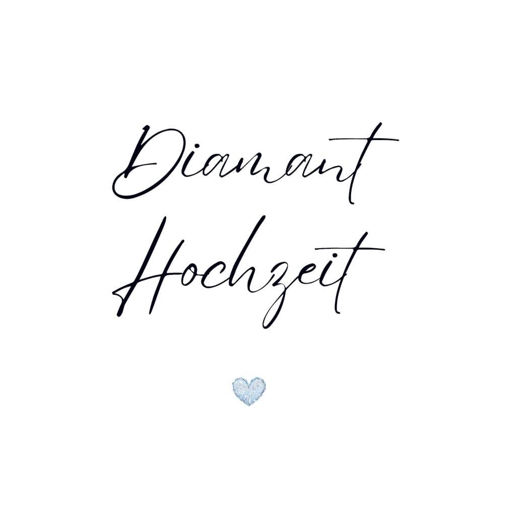 Gästebuch "Diamant Hochzeit"- Premium Gästebuch Blanko