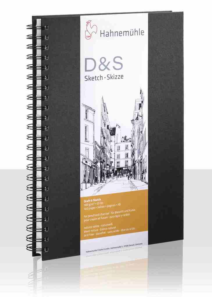 Hahnemühle Papier Skizzenbuch D&S, DIN A5 hoch, 140 g/m²